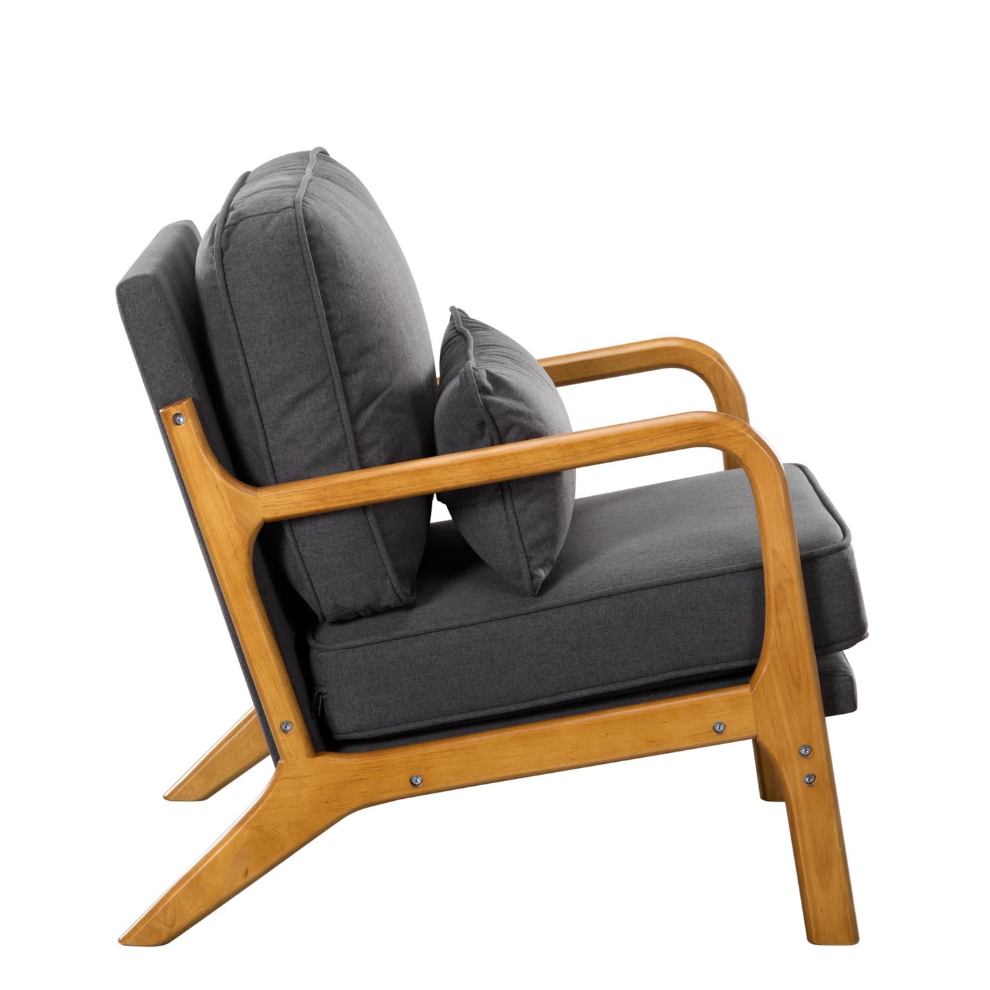 25.4” Charcoal Modern Accent Chair