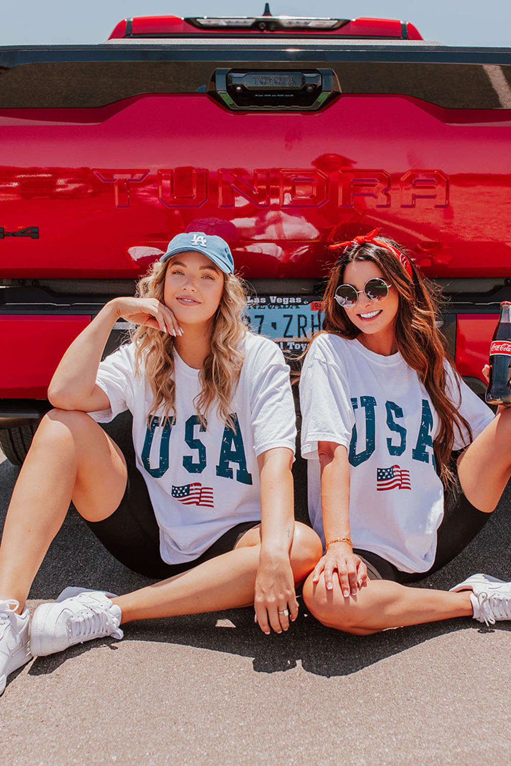 White USA Flag Patriotic Graphic Crew Neck Tee - Cowaa
