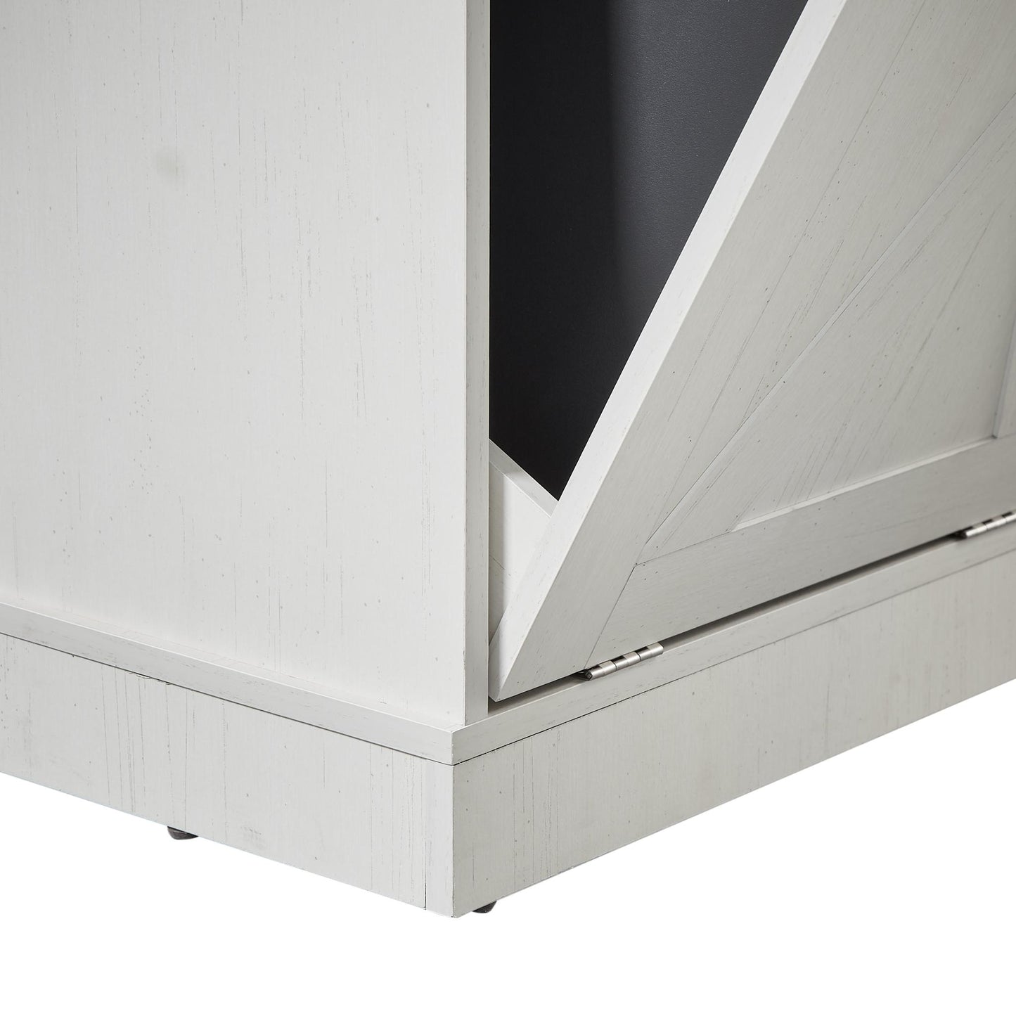 White Double Tilt Trash Can Cabinet