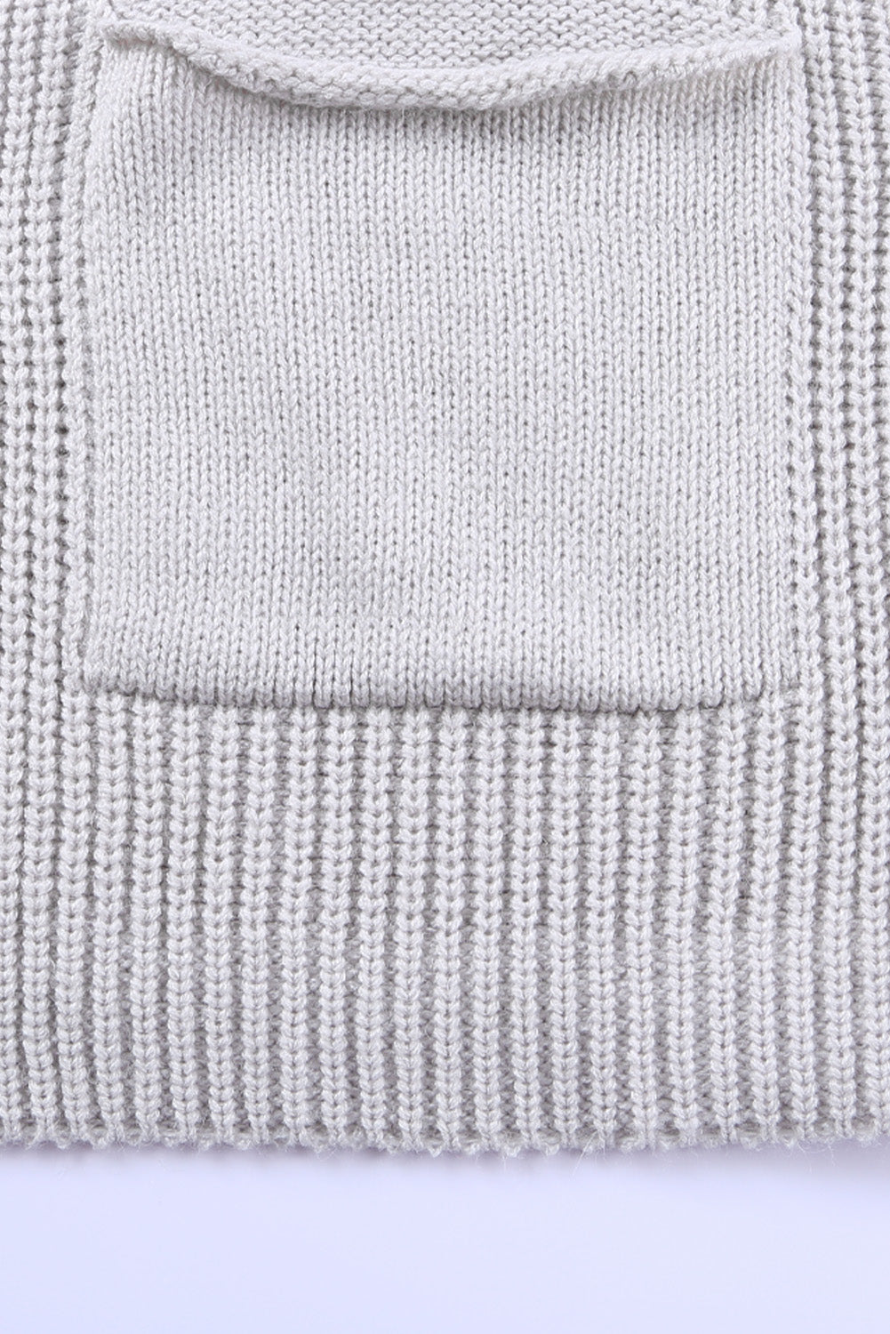 Gray Batwing Sleeve Pocket Oversized Cable Knit Cardigan - Cowaa