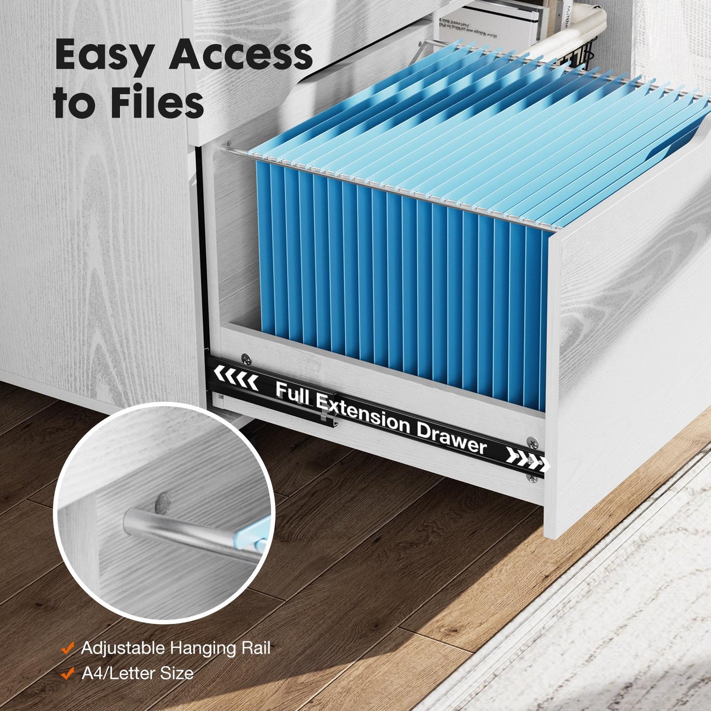 White Office Organizer Filing Cabinet