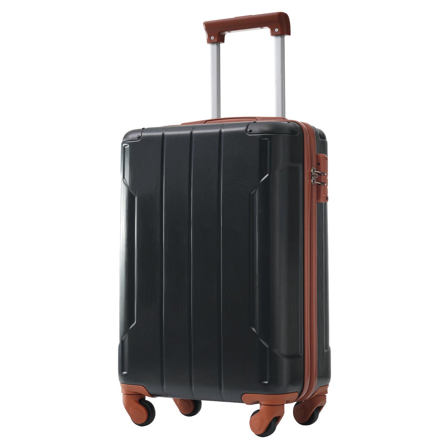 3 Piece Black Luggage Set w/TSA Lock