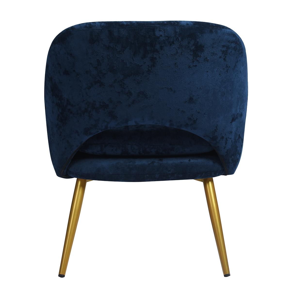 Navy Modern Velvet Accent Chair