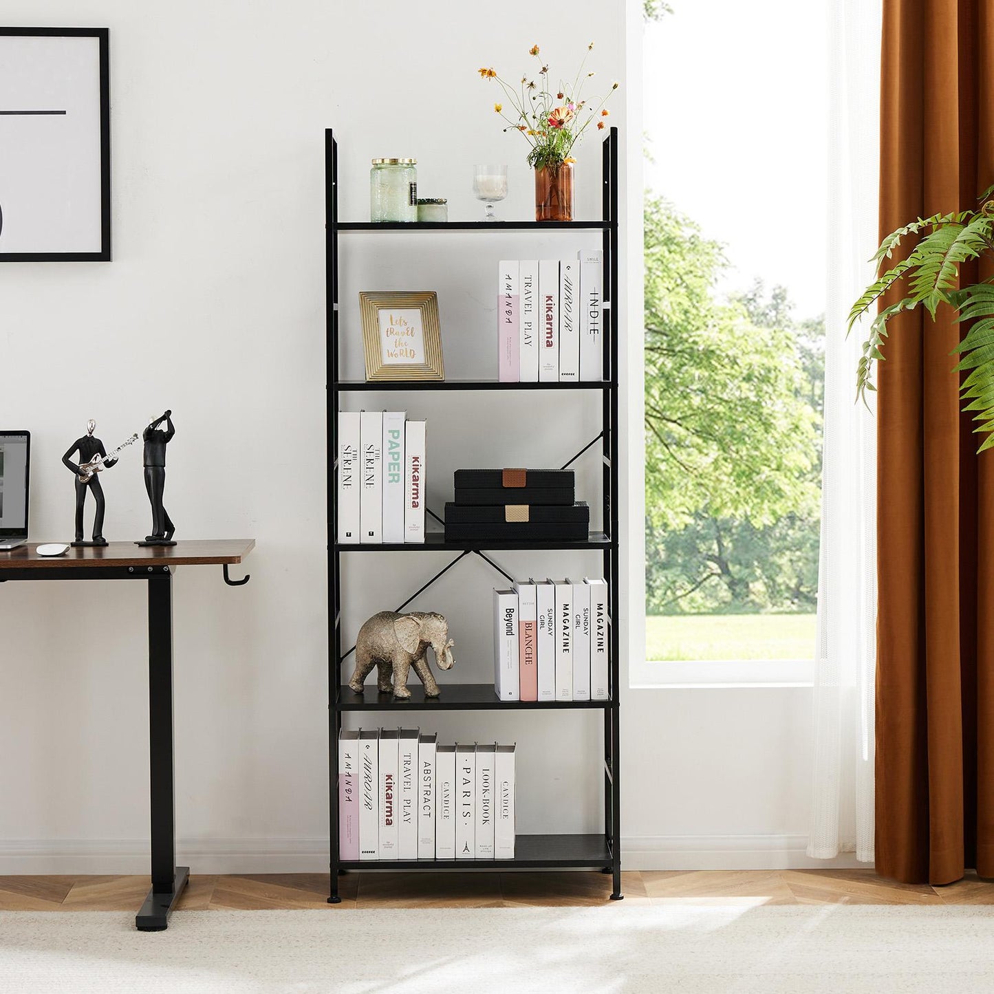 Black Classically Modern Book Shelf