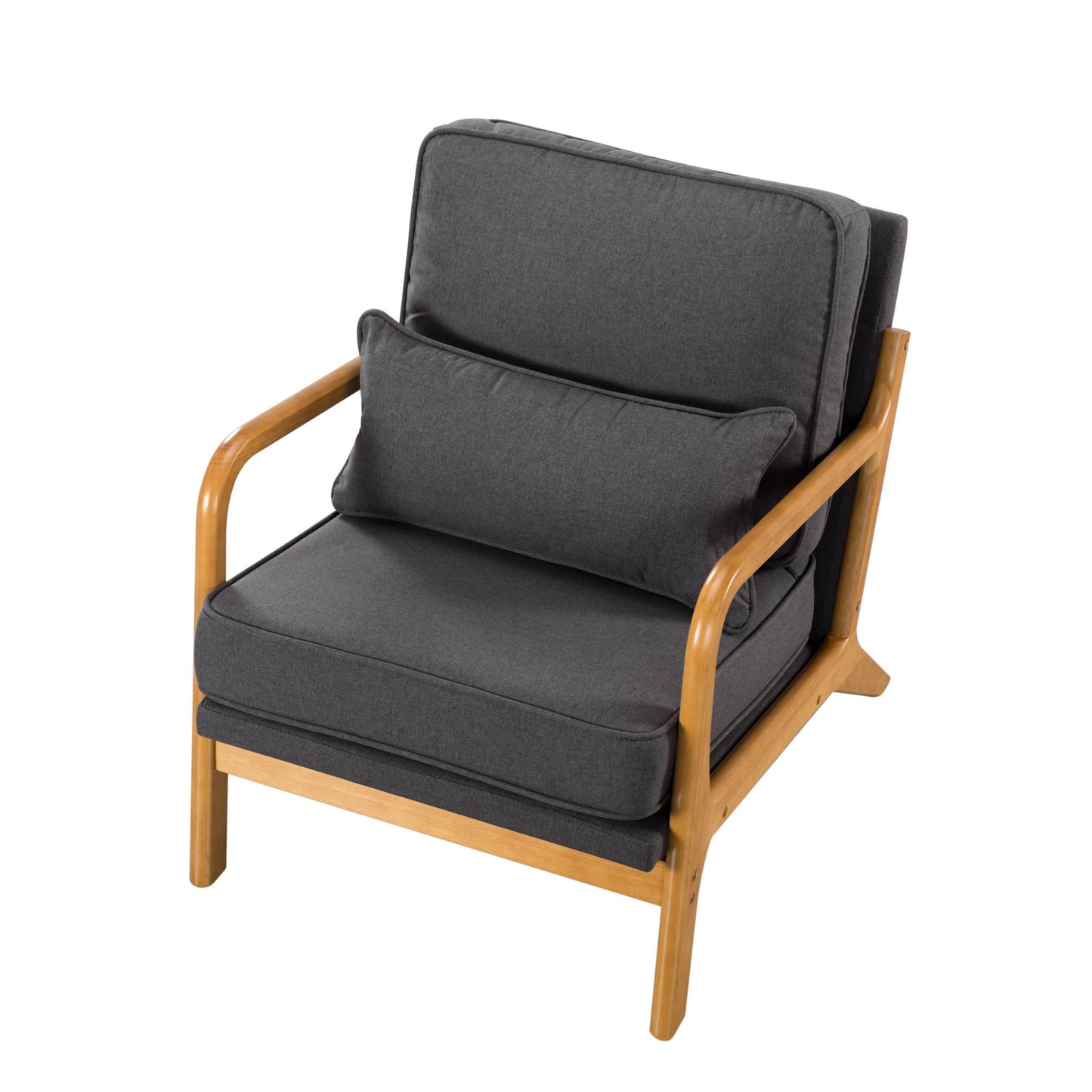 25.4” Charcoal Modern Accent Chair