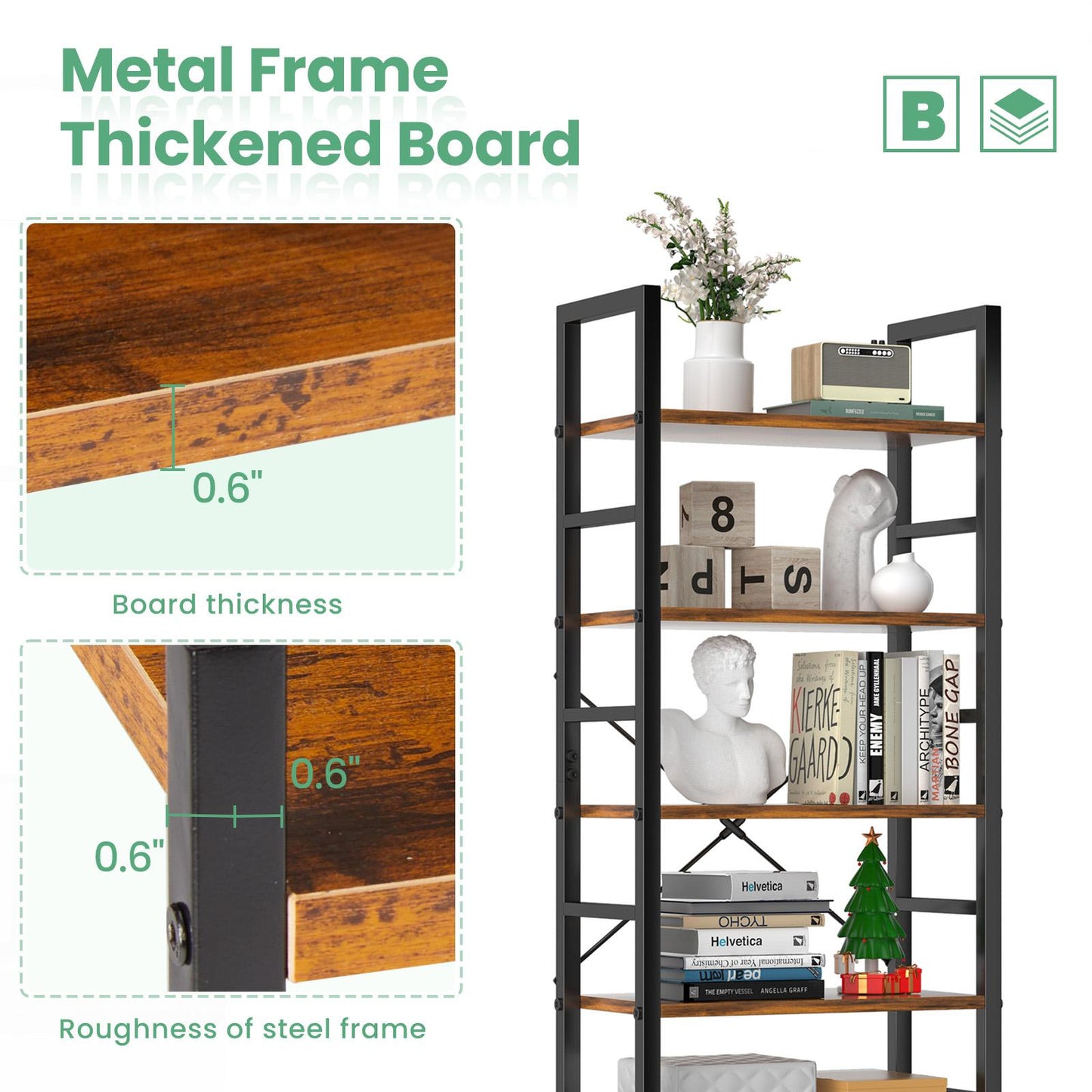 Brown Classically Modern Book Shelf