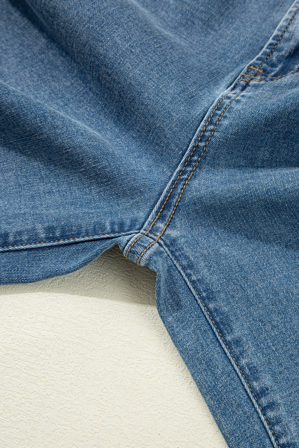 Dusk Blue Medium Wash Super Wide Leg Denim Pants