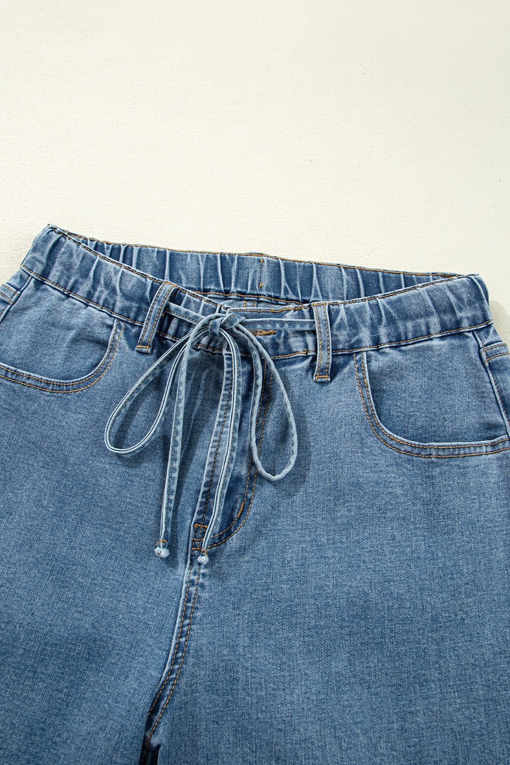 Dusk Blue Medium Wash Super Wide Leg Denim Pants