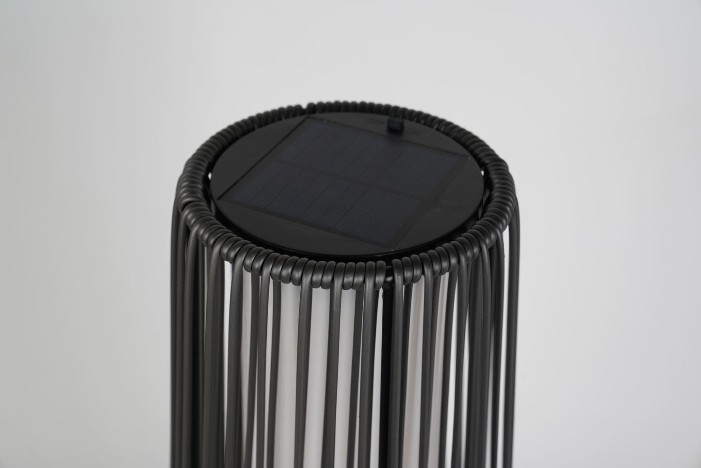 2-Pack Grey Outdoor Wicker Floor Solar Lamps