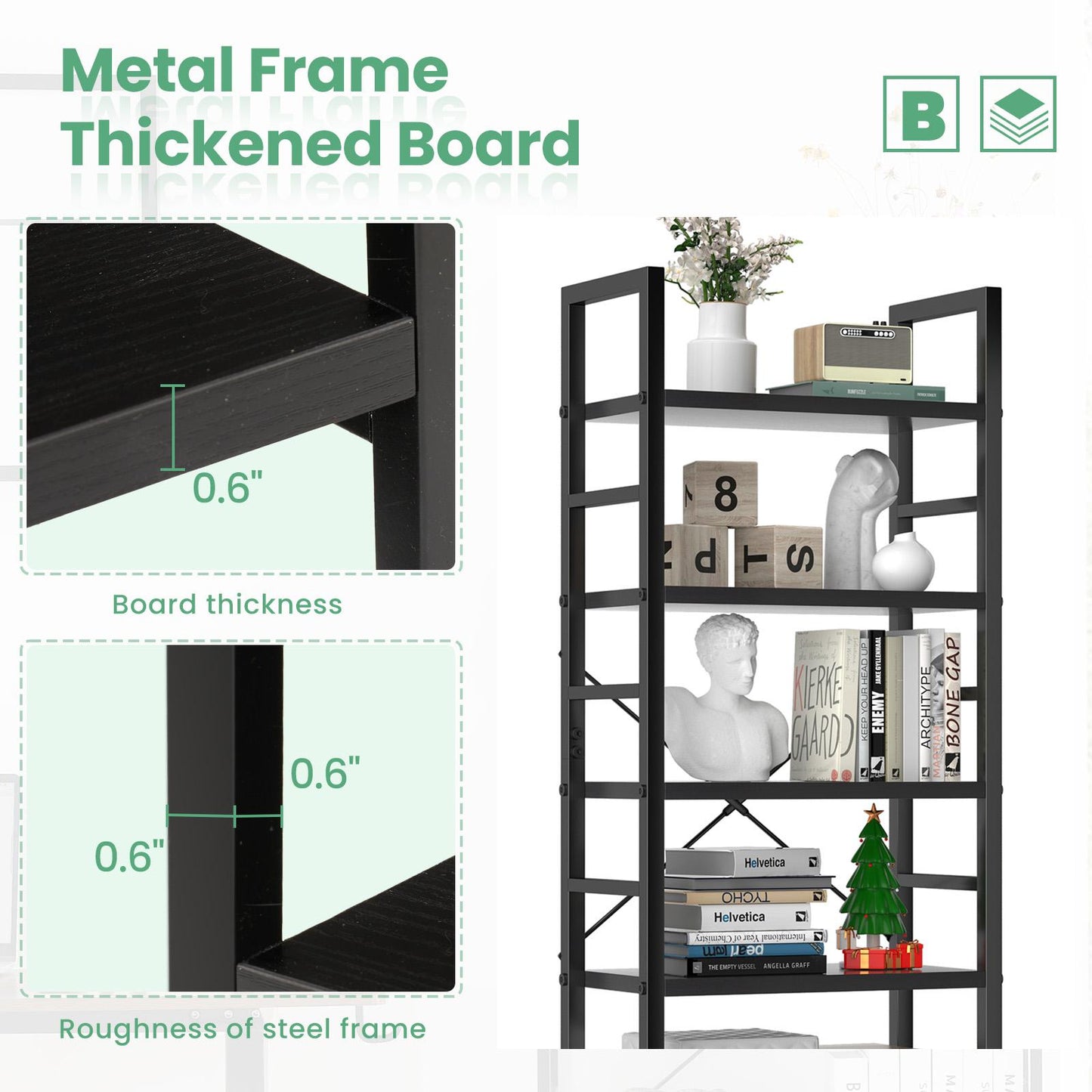 Black Classically Modern Book Shelf