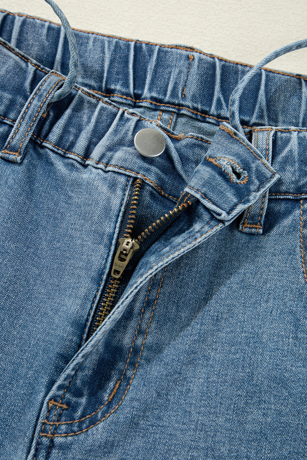 Dusk Blue Medium Wash Super Wide Leg Denim Pants