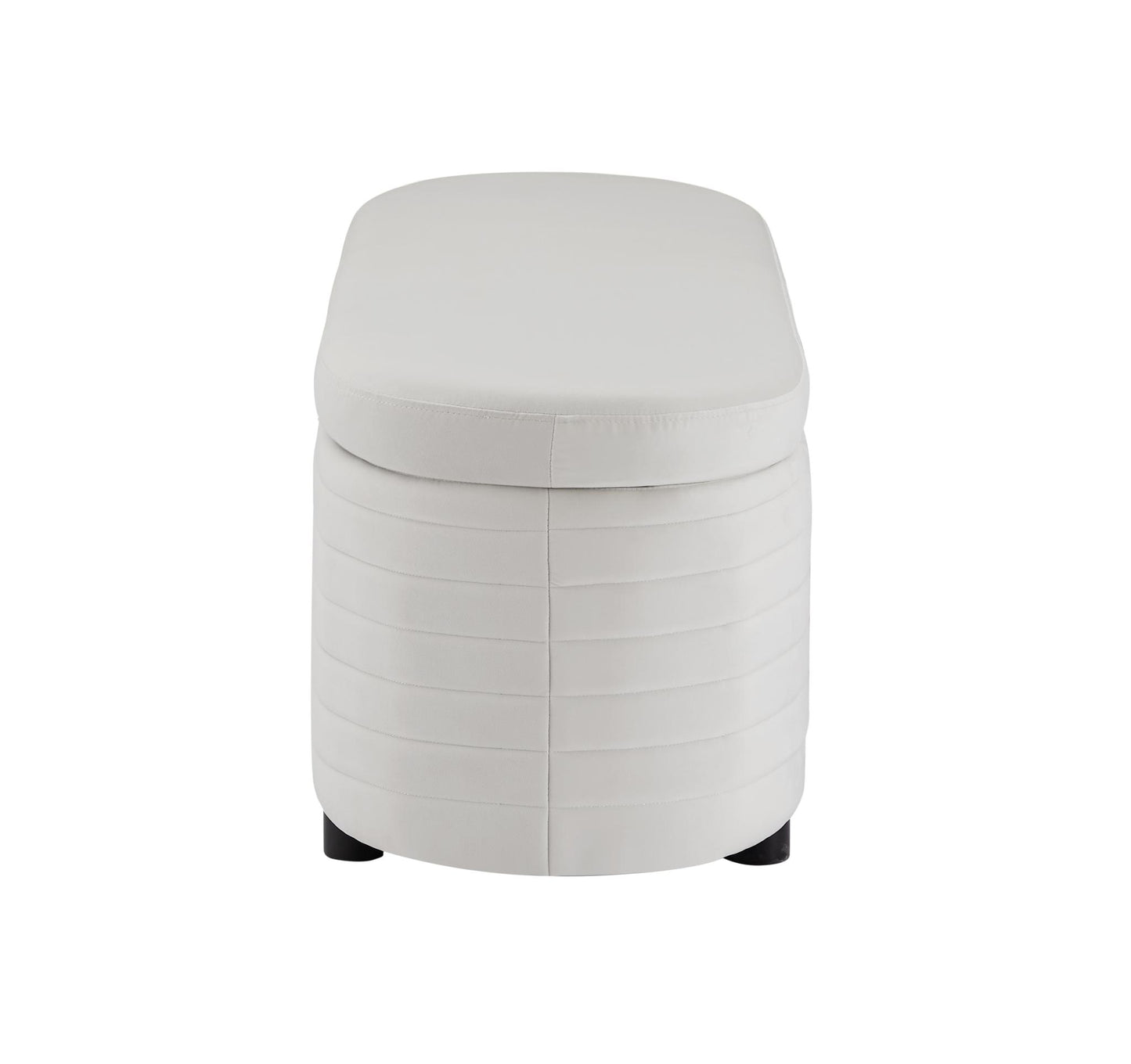 White Velvet Multi-Functional Storage Bench