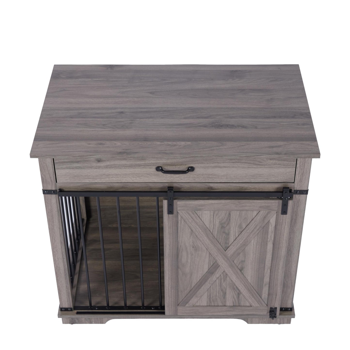 Grey Dog Crate Furniture Kennel for Small/Medium Dogs