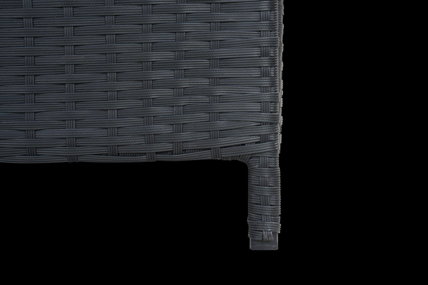 Black Iron Rattan Storage Bench