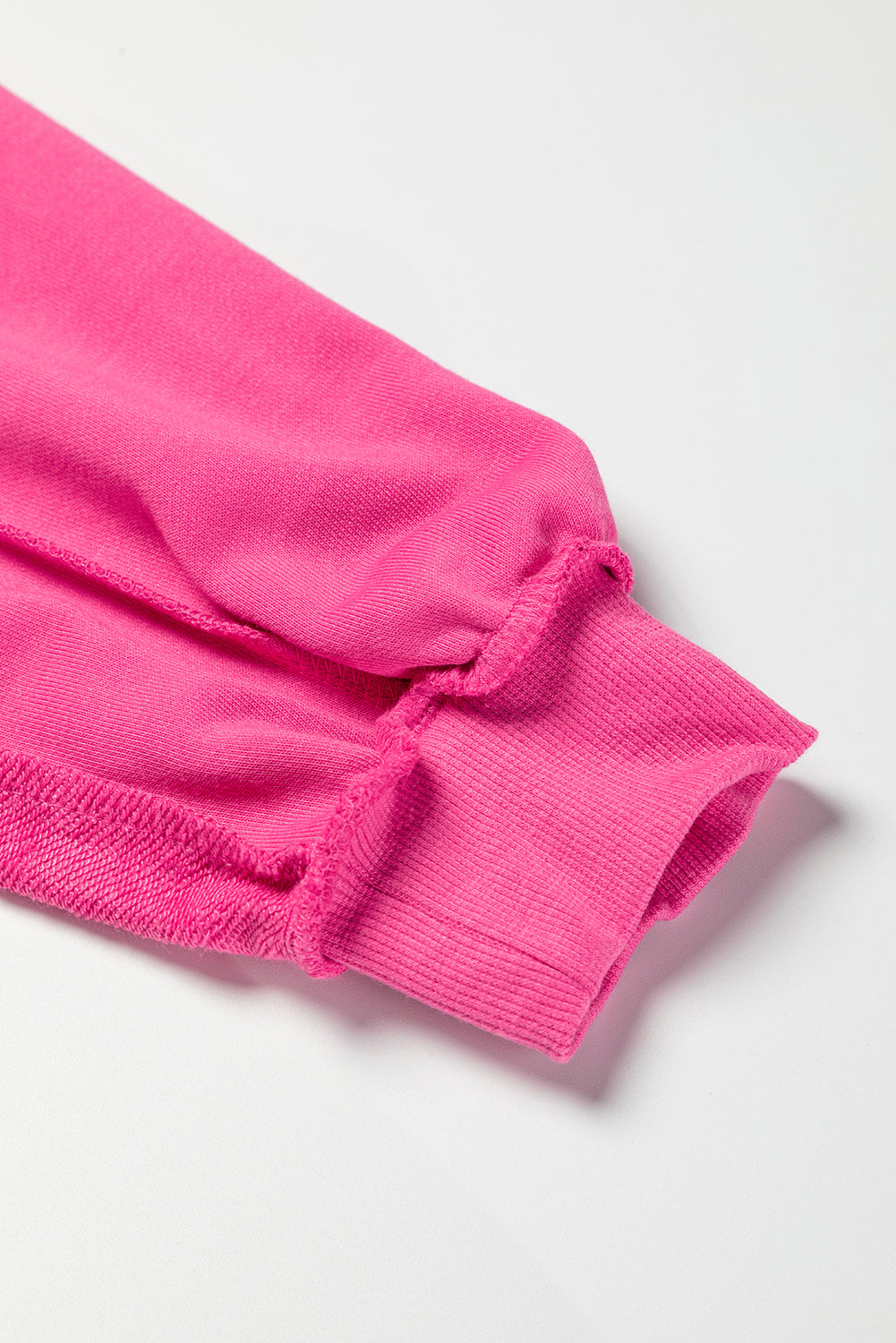Slouchy Henley-Sweatshirt mit tief angesetzter Schulterpartie in Pink