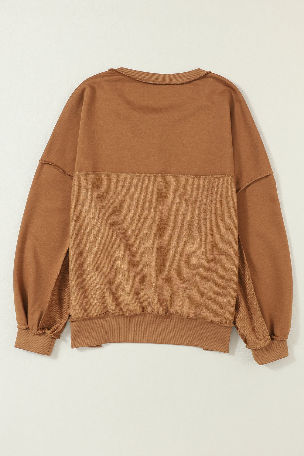 Slouchy Henley-Sweatshirt mit tief angesetzter Schulterpartie in Pink