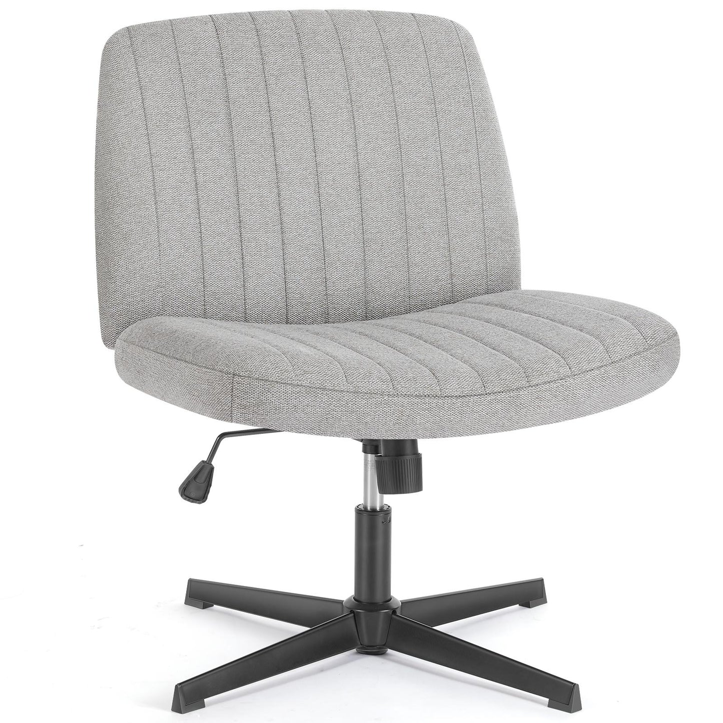 Grey Wide Armless Swivel Home Office Chair