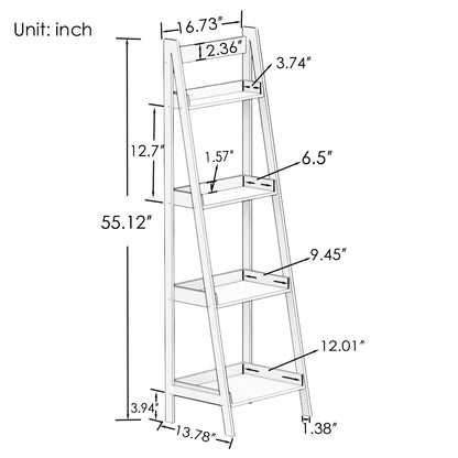 White Four Tier Bookshelf