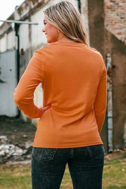 Orange HELLO FALL Pumpkin Graphic Sweatshirt