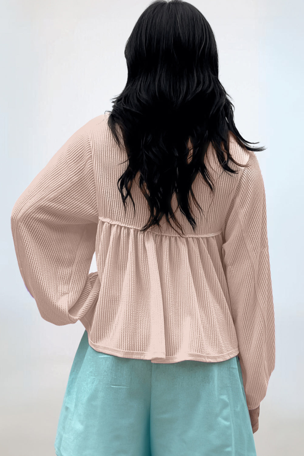 Bubble Sleeve Babydoll Top