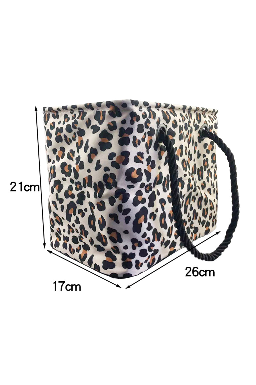 Neceser de lona impermeable con estampado de leopardo