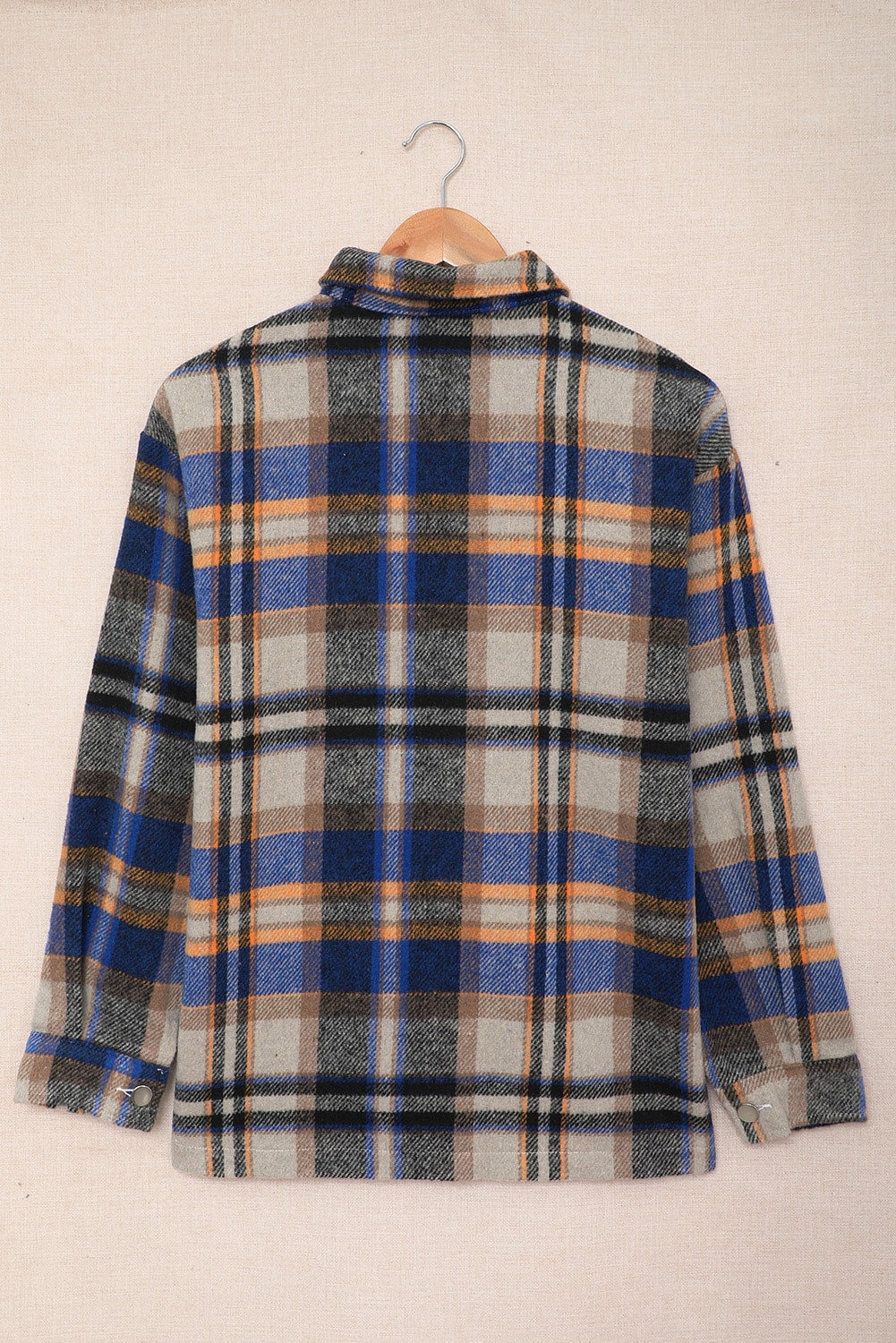 Plaid Button Front Pocket Shirt Shacket