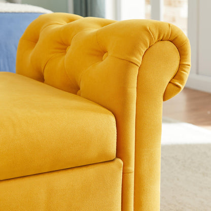 Yellow Large Storage Sofa Bench