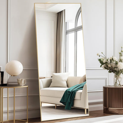 71"x26" Gold Rectangular Full Length Vanity Mirror