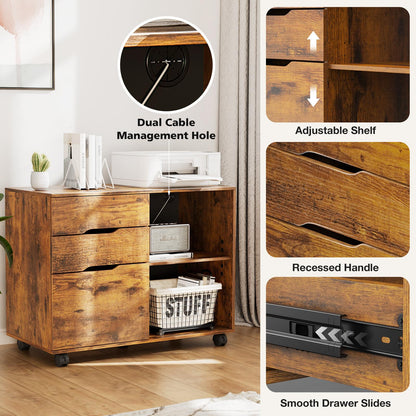 Brown Office Organizer Filing Cabinet