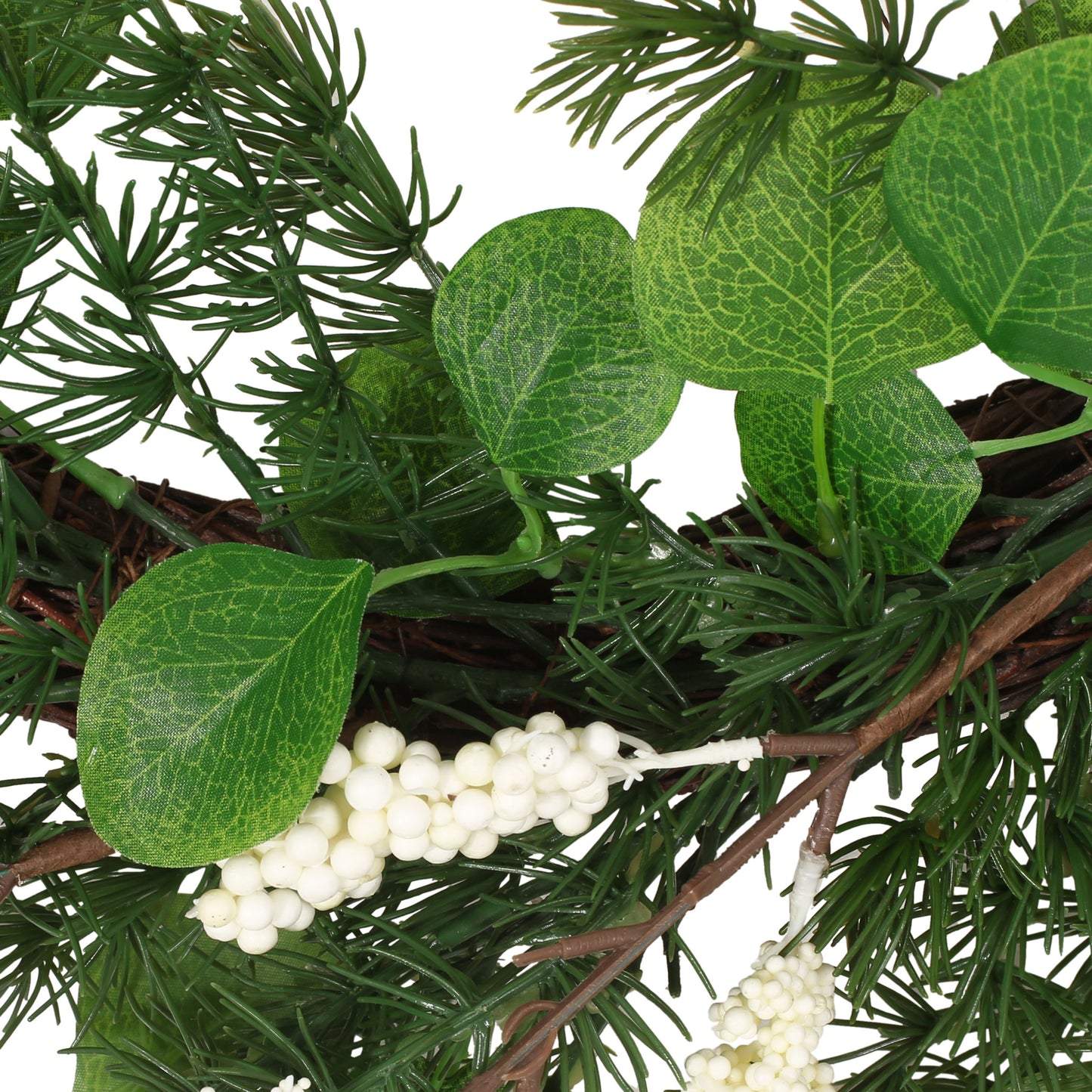 White & Green Berry Wreath