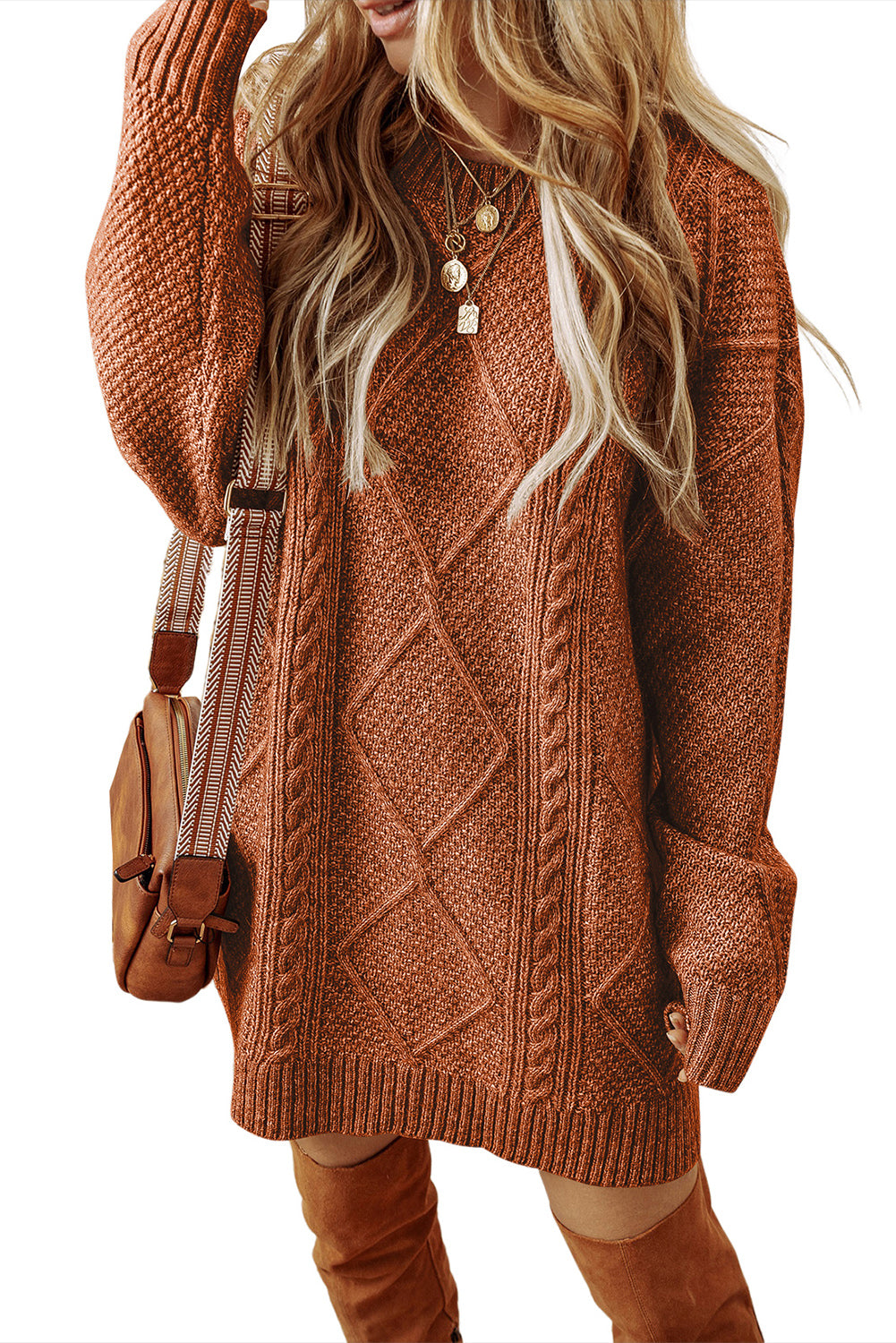 Knit Loose Fit Sweater Dress