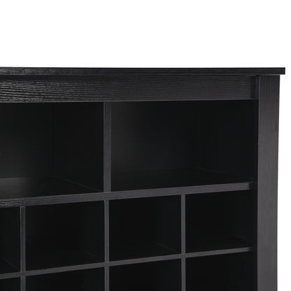 Black Sleek Modern Shoe Cabinet