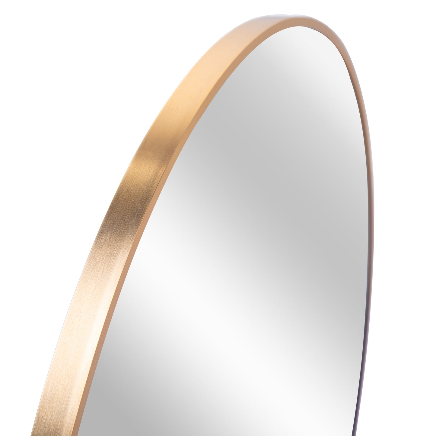 Gold Metal Round Bathroom Mirror