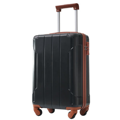 3 Piece Black Luggage Set w/TSA Lock