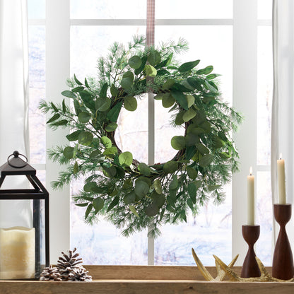 Green Leaves Twig Frame Wreath