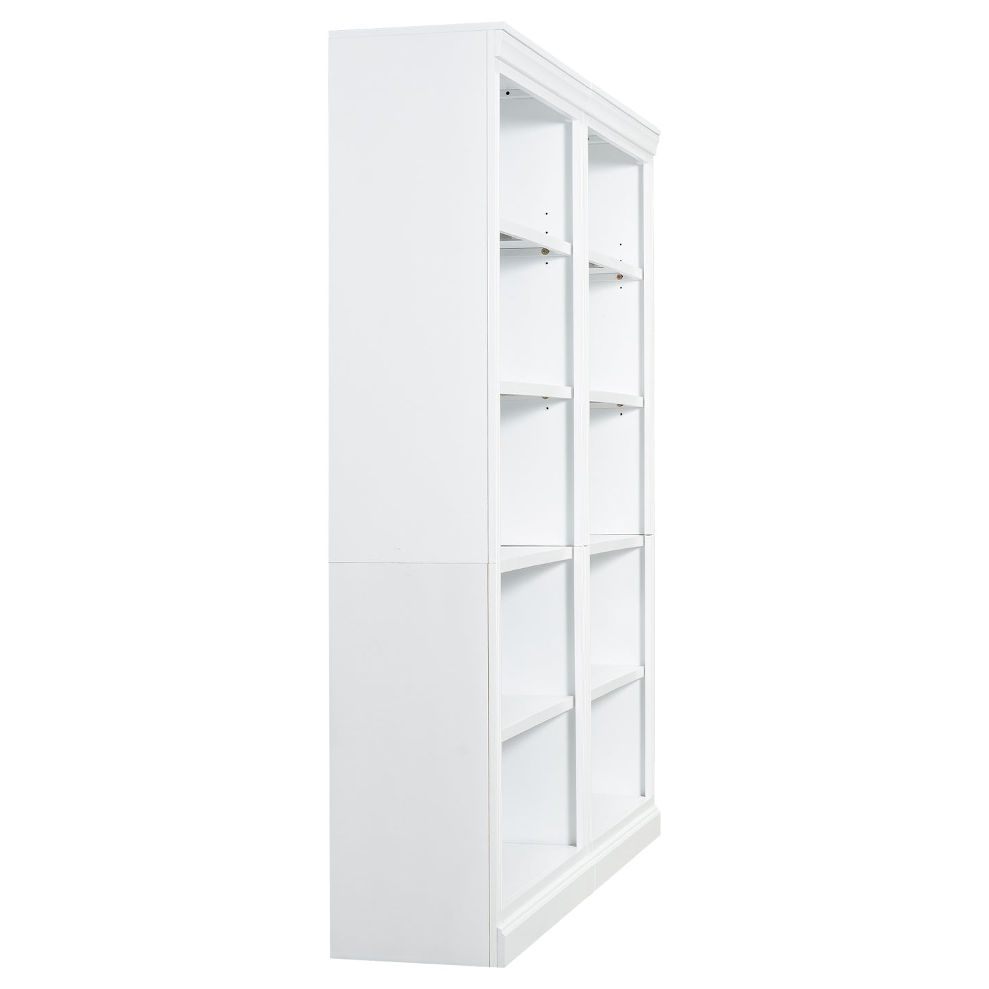 White Wood Bookcase w/ Adjustable Shelves