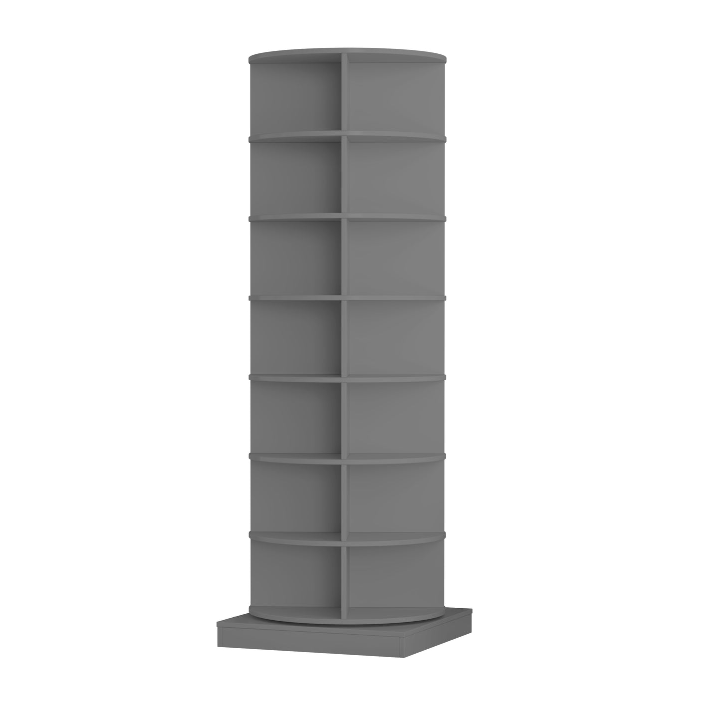 Gray 360 Rotating Shoe Cabinet