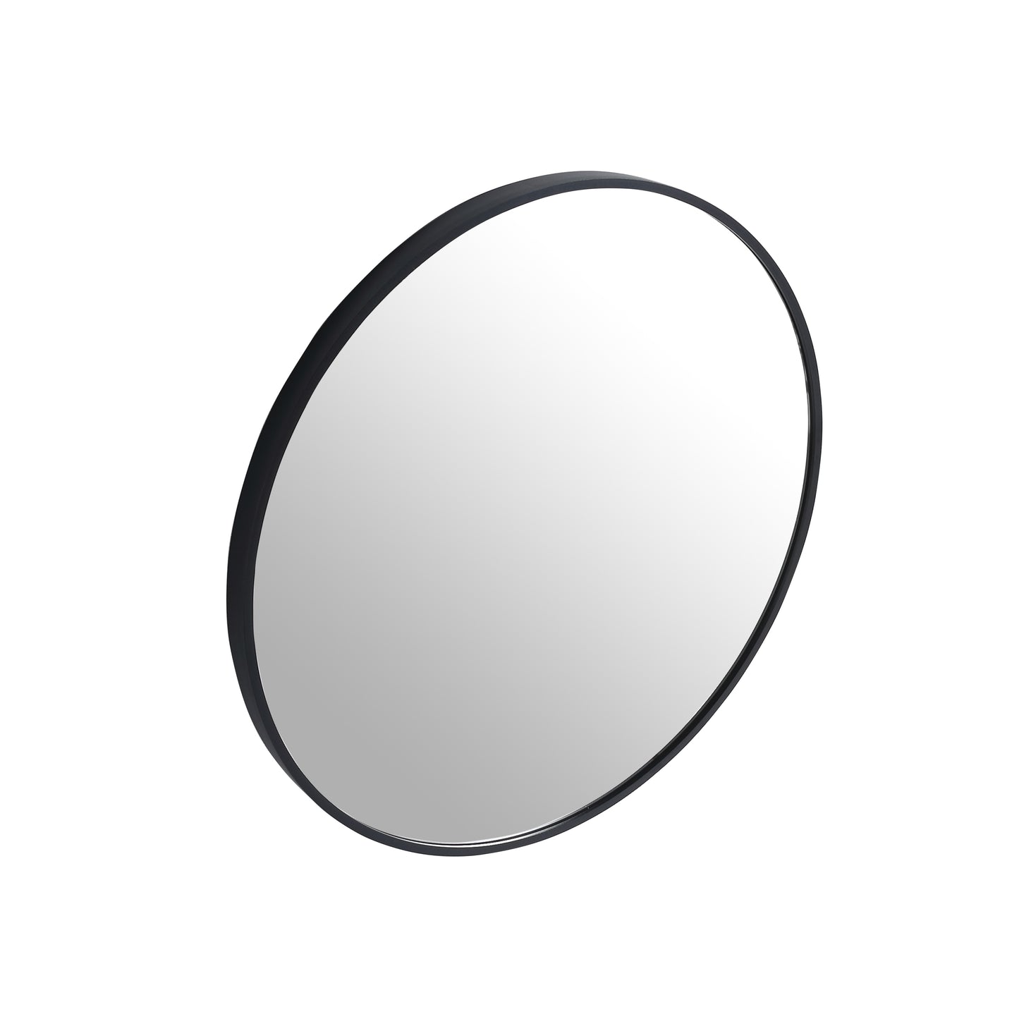 Large Round Black Circular Mirror