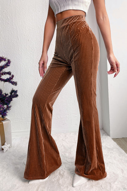 High Waist Corduroy Flare Pants