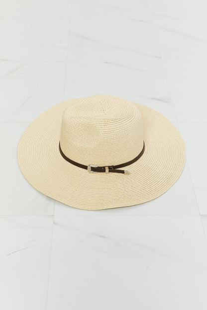 Ivory Boho Summer Straw Fedora Hat