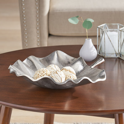 Silver Leaf Plate Décor