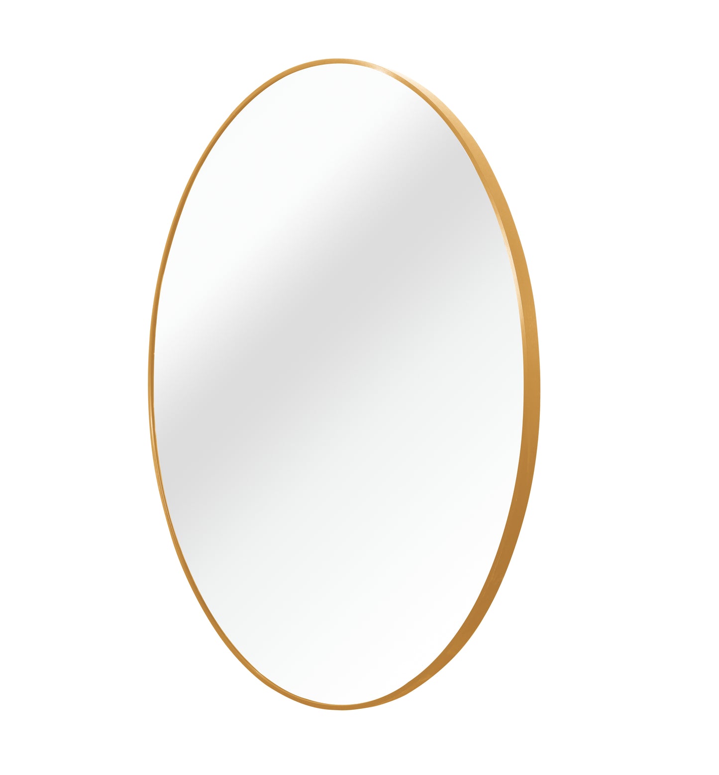 Gold Metal Round Bathroom Mirror