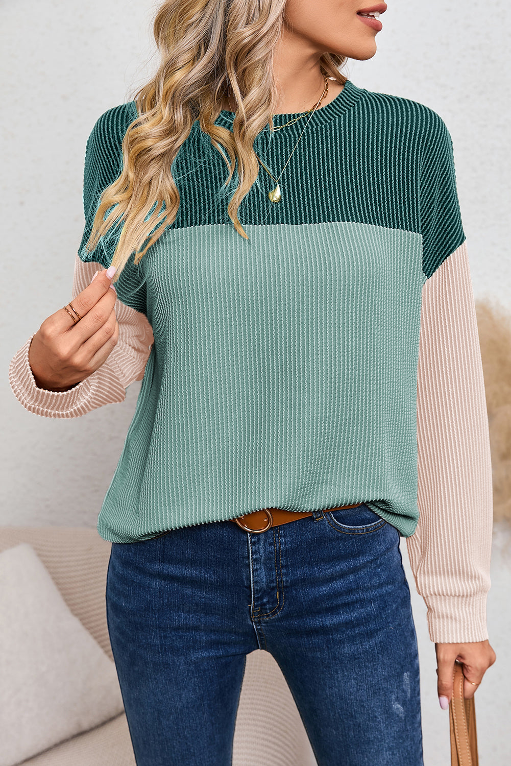 Corduroy Long Sleeve Top