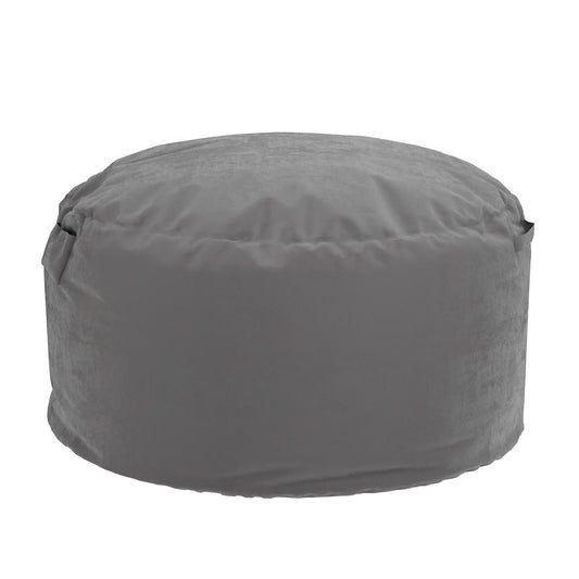 Dark Grey XL Foam Filled Bean Bag Chair w/ Removable Cover