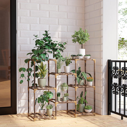 Natural Wood Plant Shelf/Stand