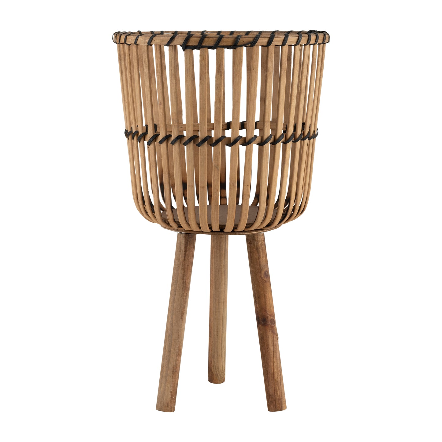 Natural Bamboo Footed Planter