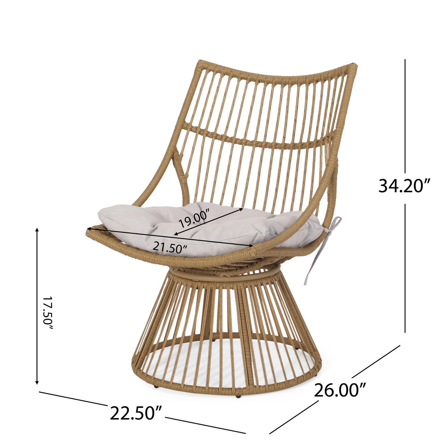 Light Brown Chair & Side Table