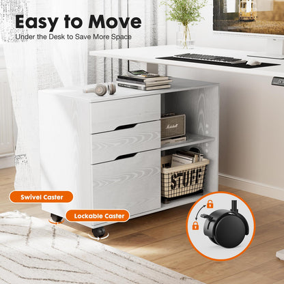 White Office Organizer Filing Cabinet