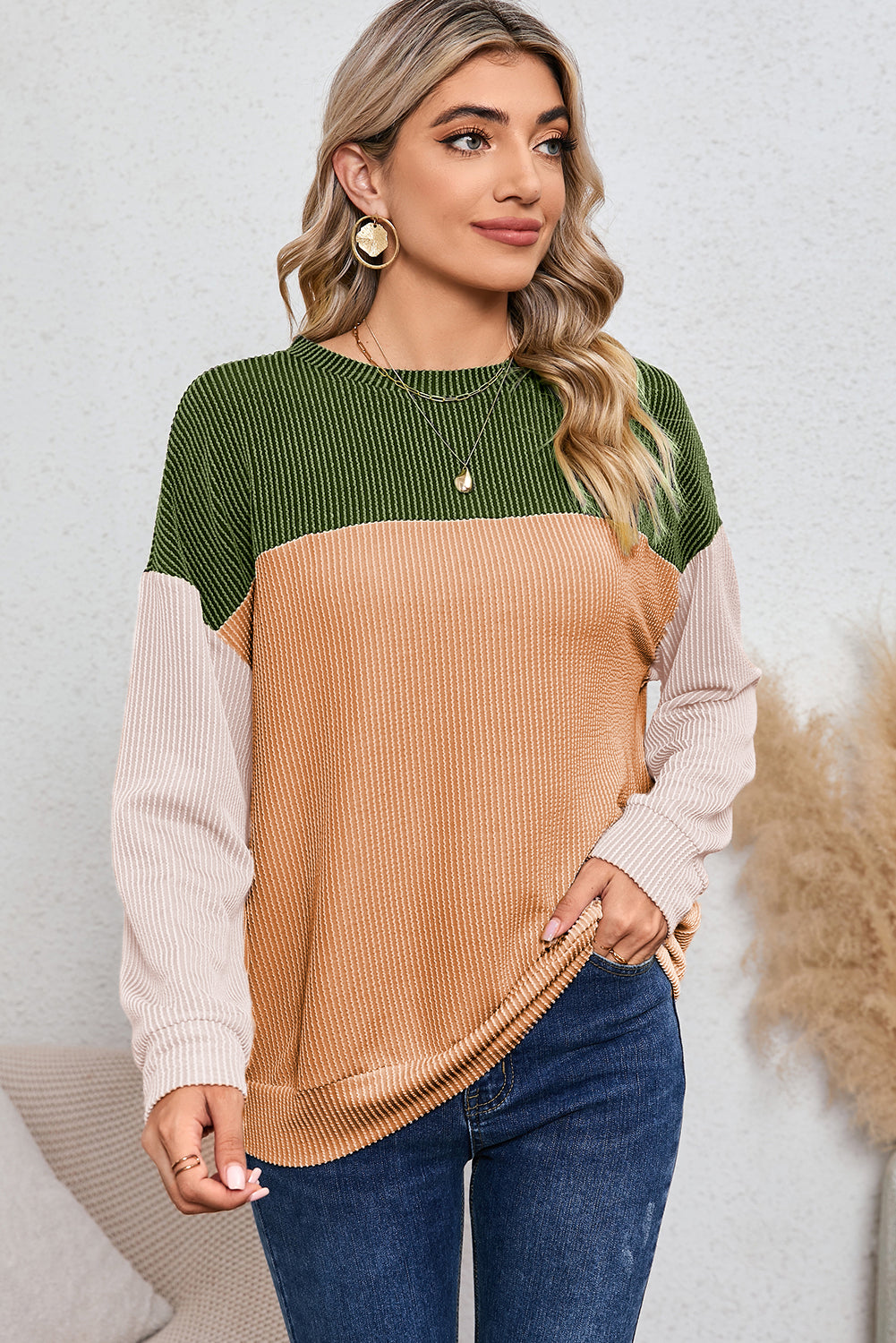 Corduroy Long Sleeve Top