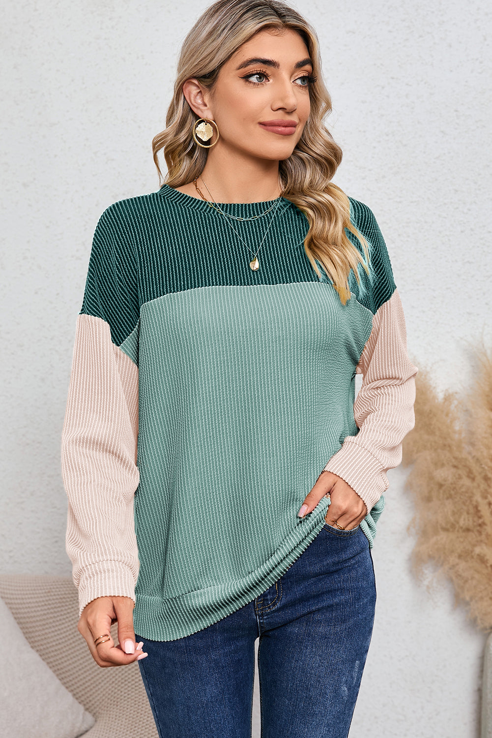 Corduroy Long Sleeve Top